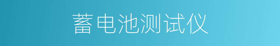 蓄电池测试仪的同义词