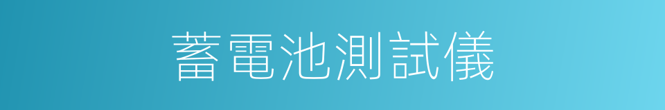蓄電池測試儀的同義詞