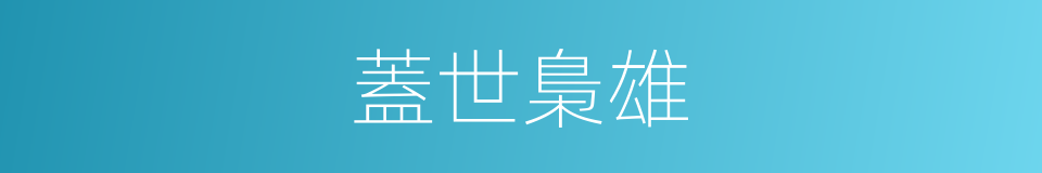 蓋世梟雄的同義詞