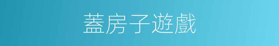 蓋房子遊戲的同義詞