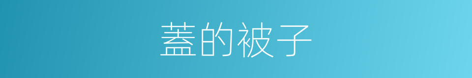 蓋的被子的同義詞