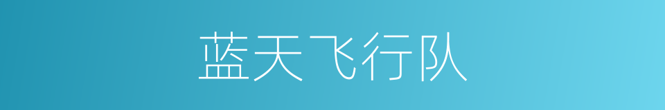 蓝天飞行队的同义词