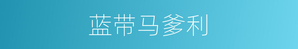 蓝带马爹利的同义词