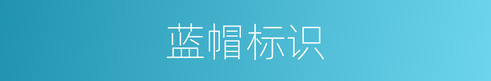 蓝帽标识的同义词