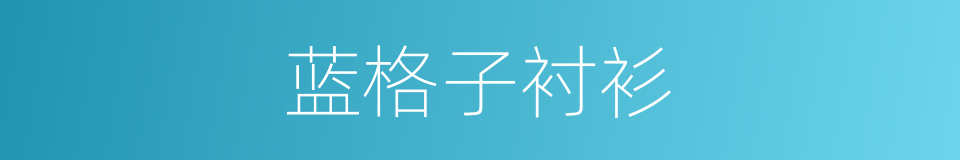 蓝格子衬衫的同义词