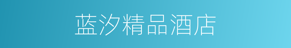 蓝汐精品酒店的同义词