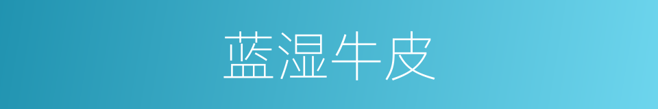 蓝湿牛皮的同义词