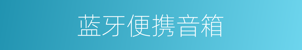 蓝牙便携音箱的同义词