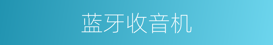 蓝牙收音机的同义词