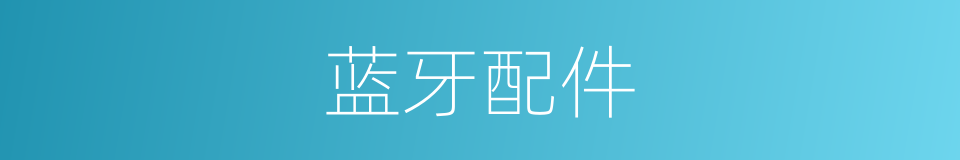 蓝牙配件的同义词