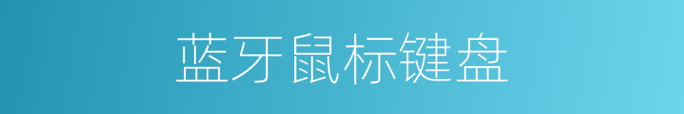 蓝牙鼠标键盘的同义词