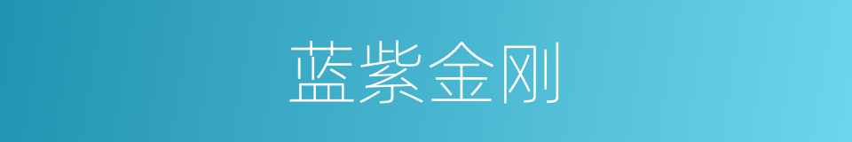 蓝紫金刚的同义词