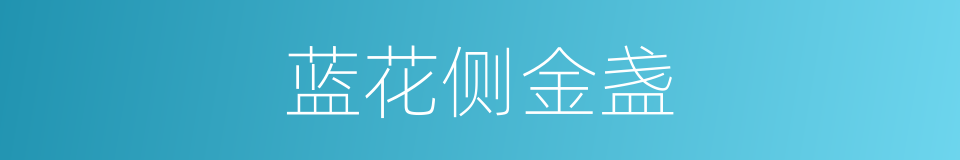 蓝花侧金盏的同义词