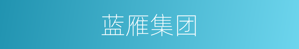 蓝雁集团的同义词