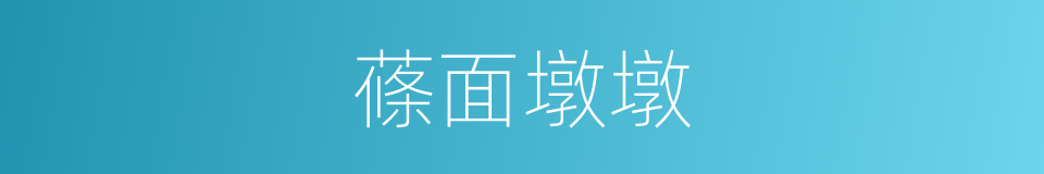 蓧面墩墩的同義詞