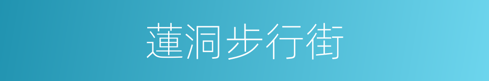 蓮洞步行街的同義詞