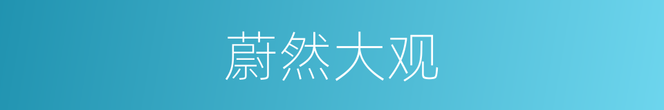 蔚然大观的意思