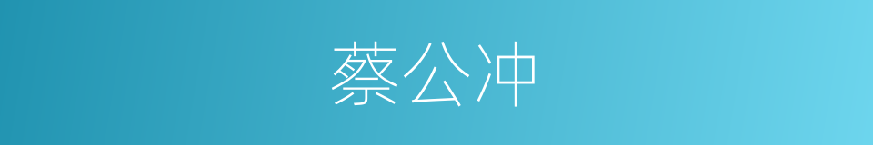 蔡公冲的同义词