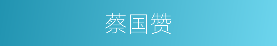 蔡国赞的同义词