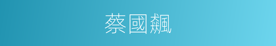 蔡國飆的同義詞