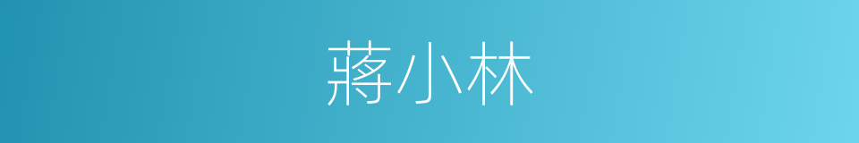 蔣小林的同義詞