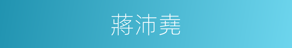 蔣沛堯的同義詞