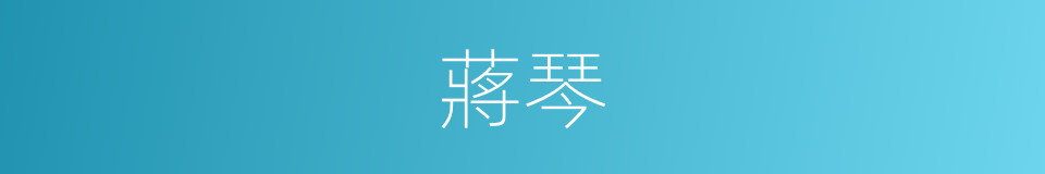 蔣琴的同義詞