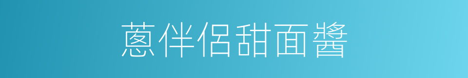 蔥伴侶甜面醬的同義詞