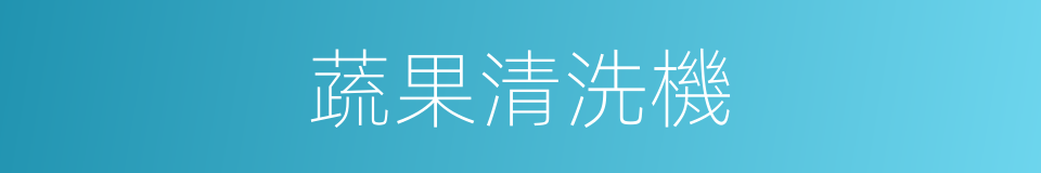 蔬果清洗機的同義詞