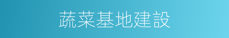 蔬菜基地建設的同義詞