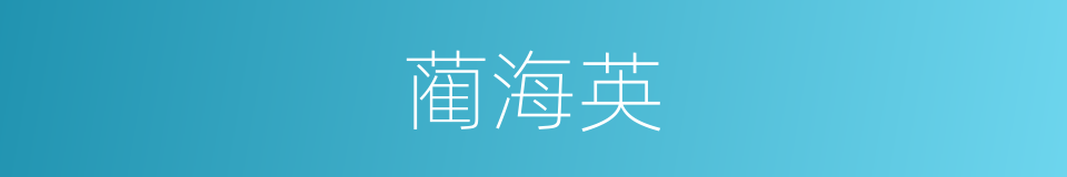 蔺海英的同义词