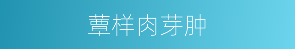 蕈样肉芽肿的同义词