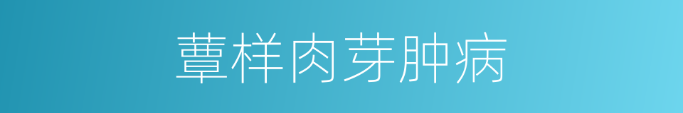 蕈样肉芽肿病的同义词
