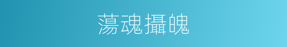 蕩魂攝魄的意思