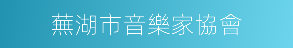 蕪湖市音樂家協會的同義詞