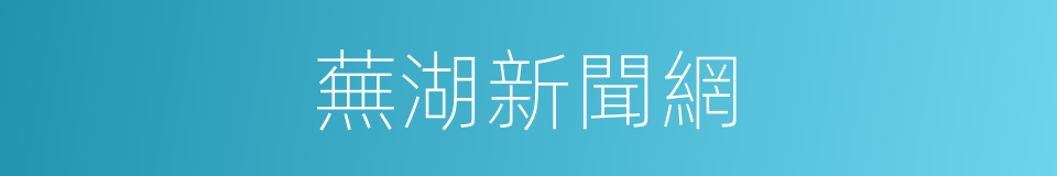 蕪湖新聞網的同義詞