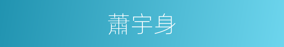 蕭宇身的同義詞