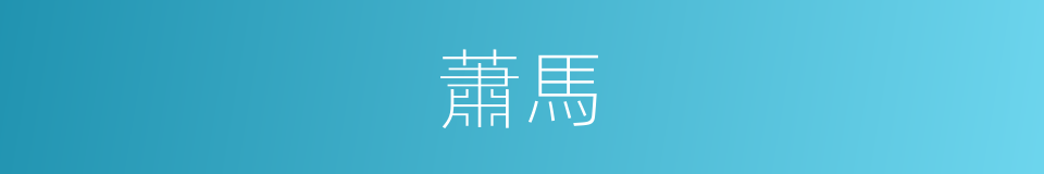 蕭馬的同義詞