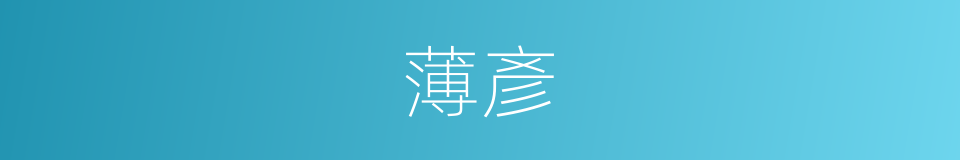 薄彥的同義詞