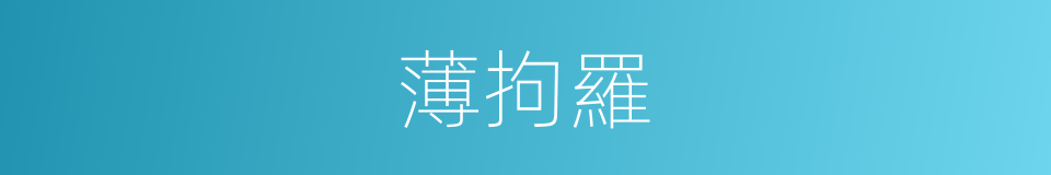 薄拘羅的同義詞