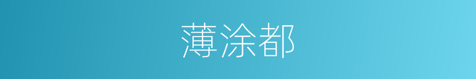 薄涂都的同义词