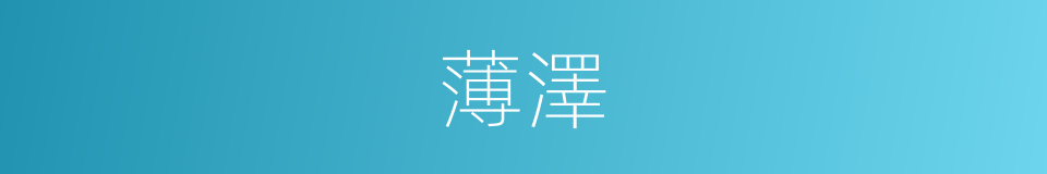 薄澤的同義詞