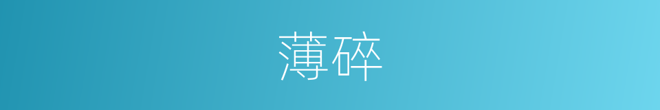 薄碎的同义词
