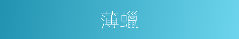薄蠟的同義詞