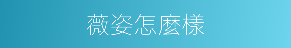 薇姿怎麼樣的同義詞