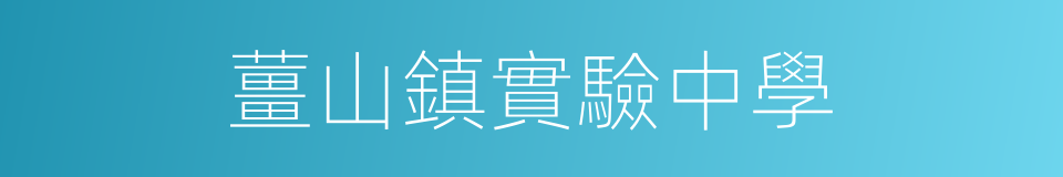 薑山鎮實驗中學的同義詞