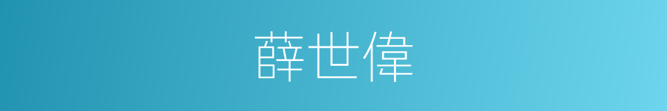 薛世偉的同義詞