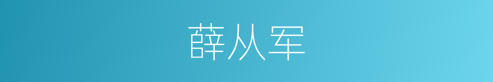 薛从军的同义词