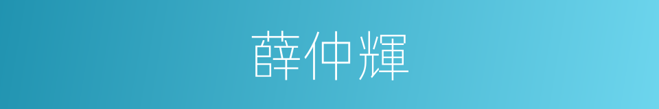 薛仲輝的同義詞