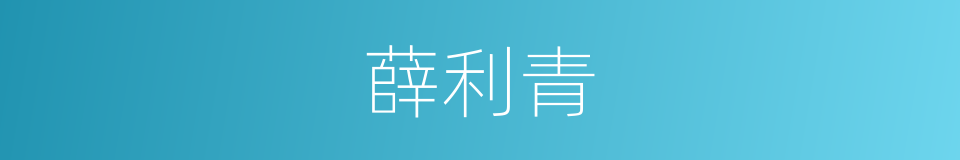 薛利青的同义词